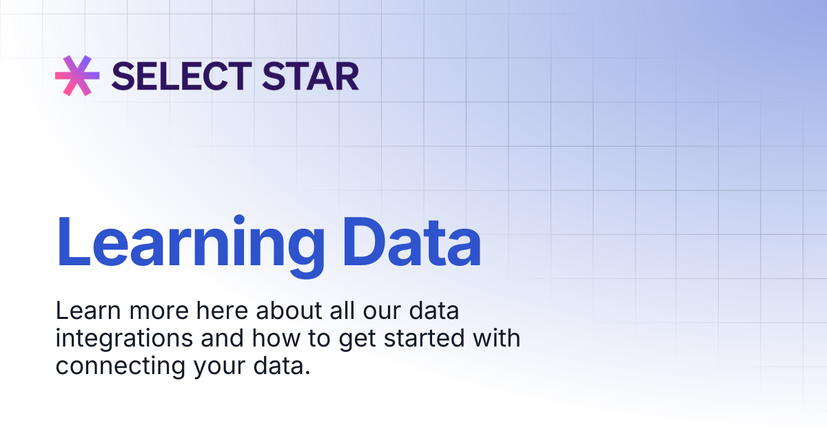 Learning Data | Select Star