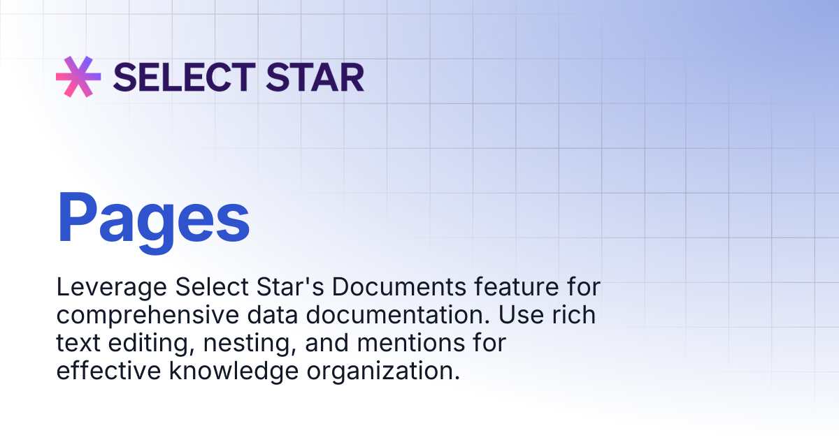 Pages | Select Star